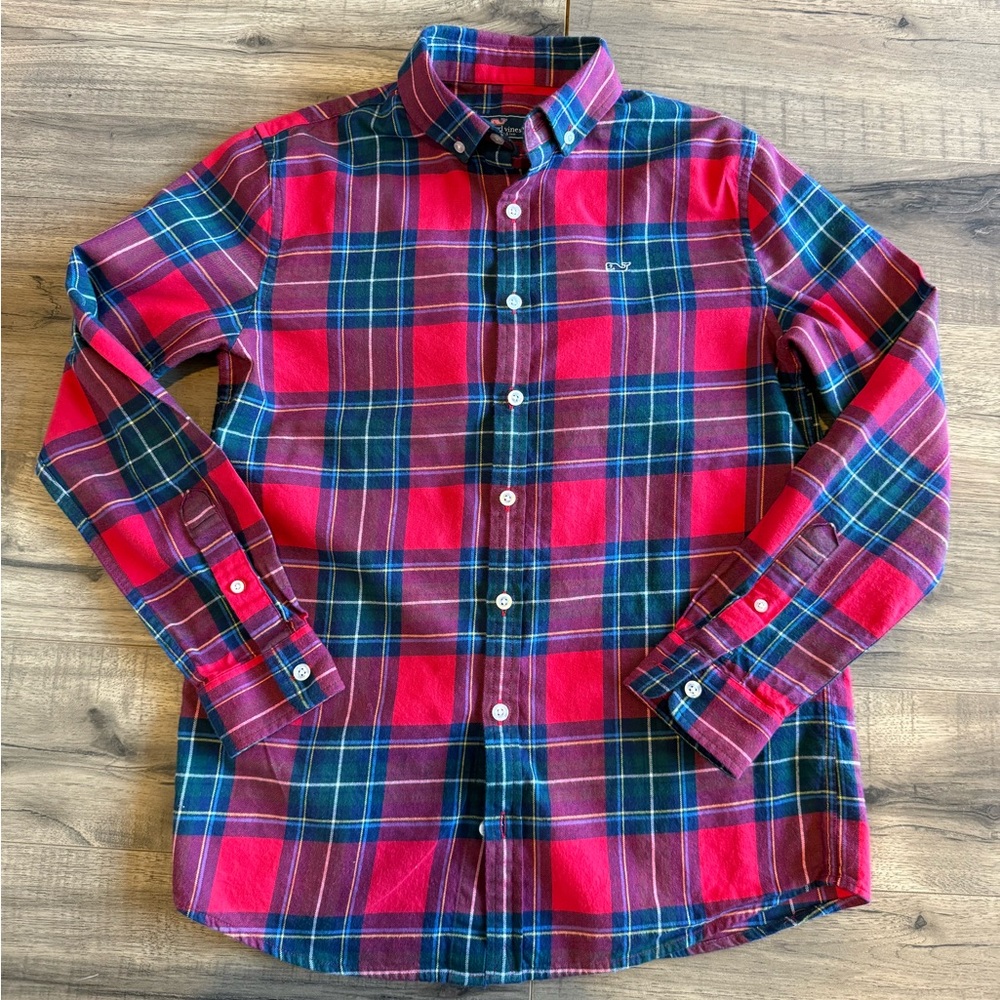 Boys Vineyard Vines Whaler Dress Shirt (L)